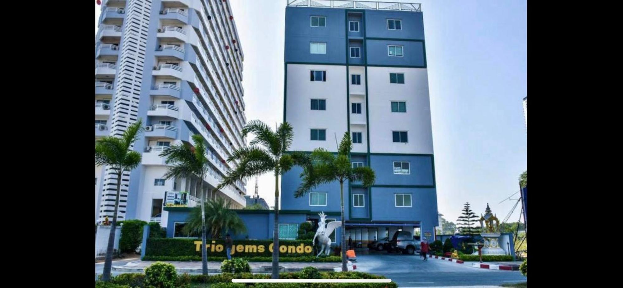 Trio Gems Condo, Pattaya Thailand ジョムティエンビーチ エクステリア 写真